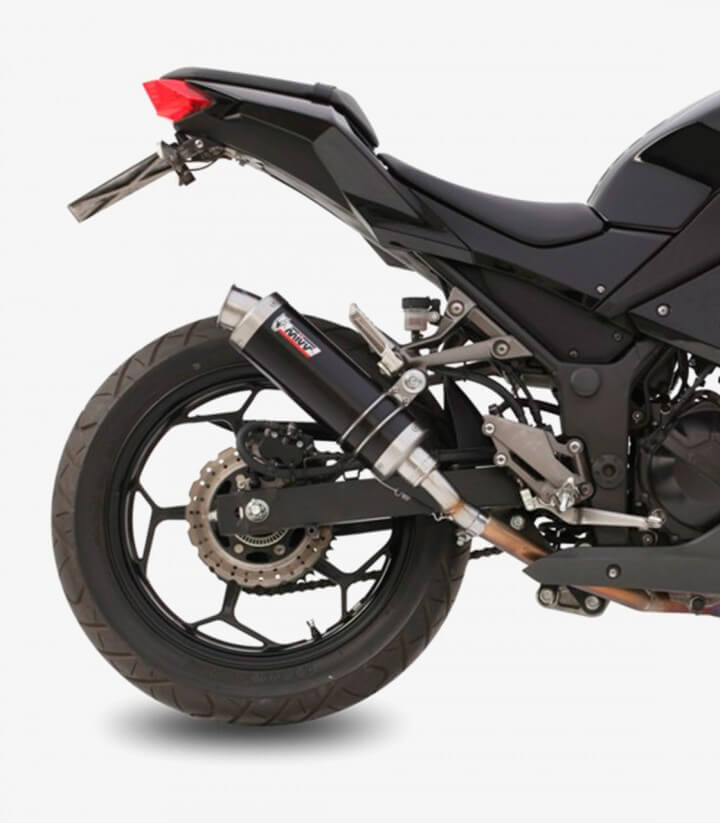 MIVV GP Auspuff Schwarz für Kawasaki Ninja  300 (13-16), Z300 (15-16) K.038.LXB