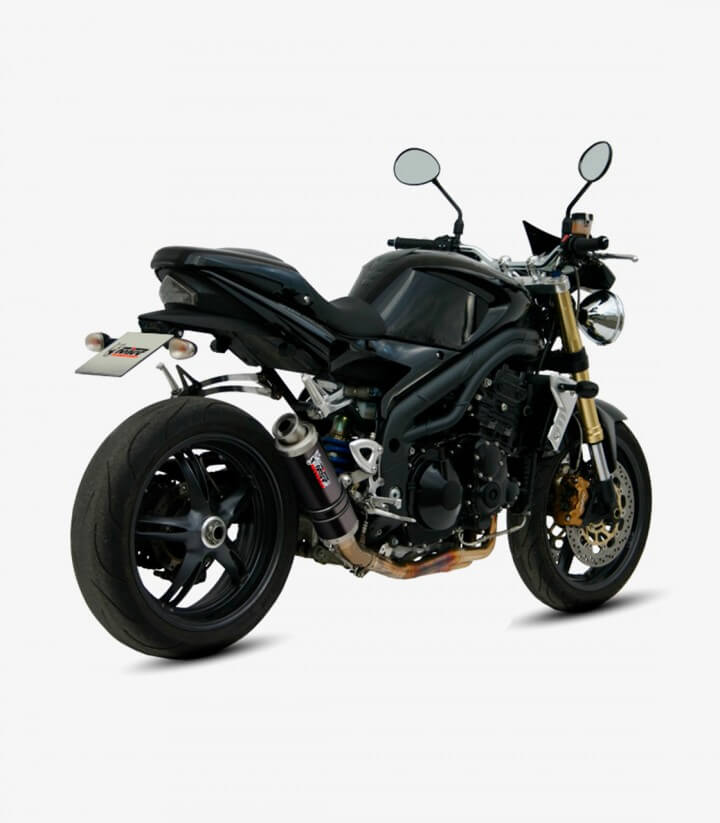 MIVV GP Auspuff Schwarz für Triumph Speed Triple (05-06) T.005.LXB