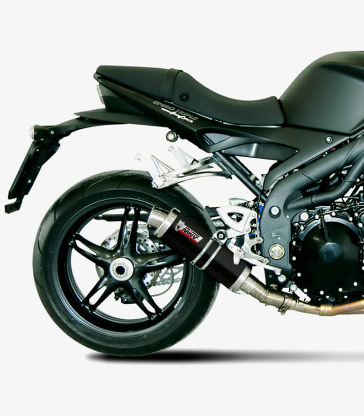MIVV GP Auspuff Schwarz für Triumph Speed Triple (07-10) T.008.LXB