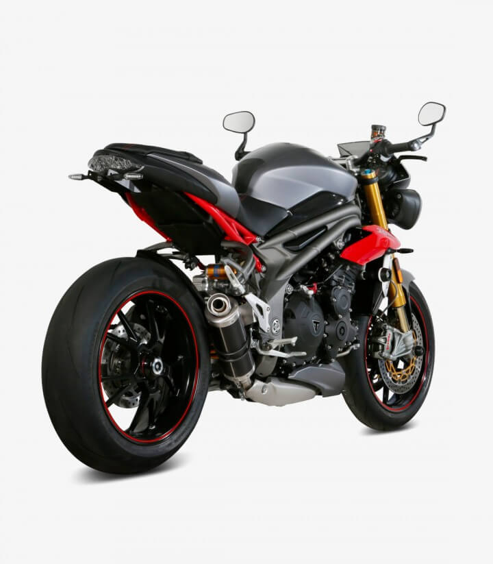 MIVV GP Auspuff Schwarz für Triumph Speed Triple (16-17) T.016.LXB