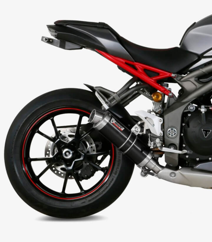 MIVV GP Auspuff Schwarz für Triumph Speed Triple (16-17) T.016.LXB