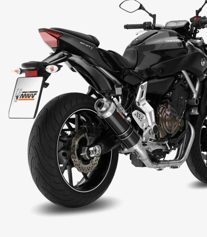 MIVV GP Auspuff Schwarz für Yamaha MT-07 (14-24) Y.045.LXB