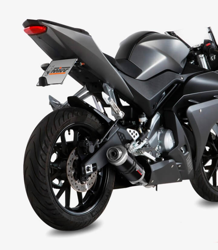 MIVV GP Auspuff Schwarz für Yamaha MT-125 (15-19), YZF-R 125 (14-18) Y.047.LXB