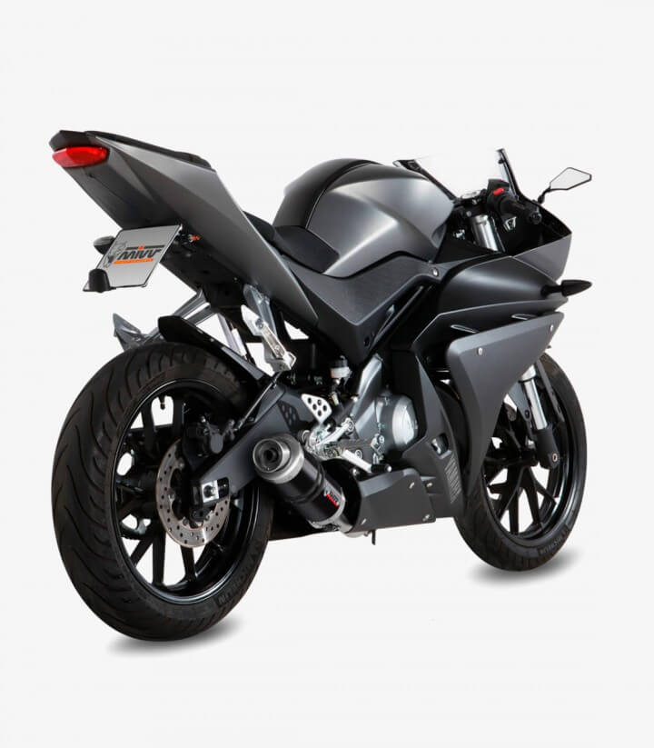 MIVV GP Auspuff Schwarz für Yamaha MT-125 (15-19), YZF-R 125 (14-18) Y.047.LXB