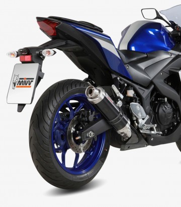 MIVV GP Auspuff Schwarz für Yamaha YZF-R25 (15-24), YZF-R3 (15-24) Y.048.LXB