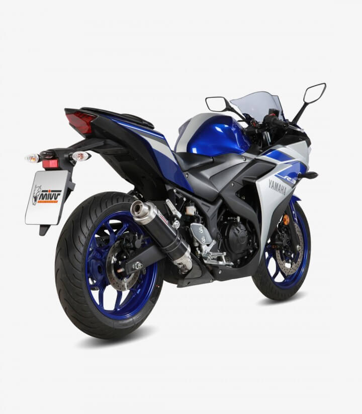 MIVV GP Auspuff Schwarz für Yamaha YZF-R25 (15-24), YZF-R3 (15-24) Y.048.LXB