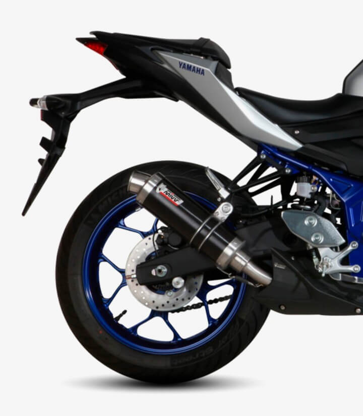 MIVV GP Auspuff Schwarz für Yamaha MT-03 (16-26) Y.055.LXB