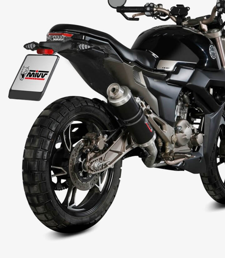 MIVV GP Auspuff Schwarz für Zontes ZT 125 GK / ZT125-G1 Scrambler / ZT125-U (21-24) Z.001.LXB