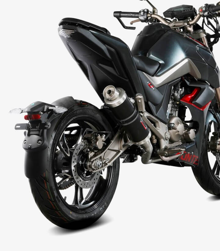MIVV GP Auspuff Schwarz für Zontes ZT 125 GK / ZT125-G1 Scrambler / ZT125-U (21-24) Z.001.LXB