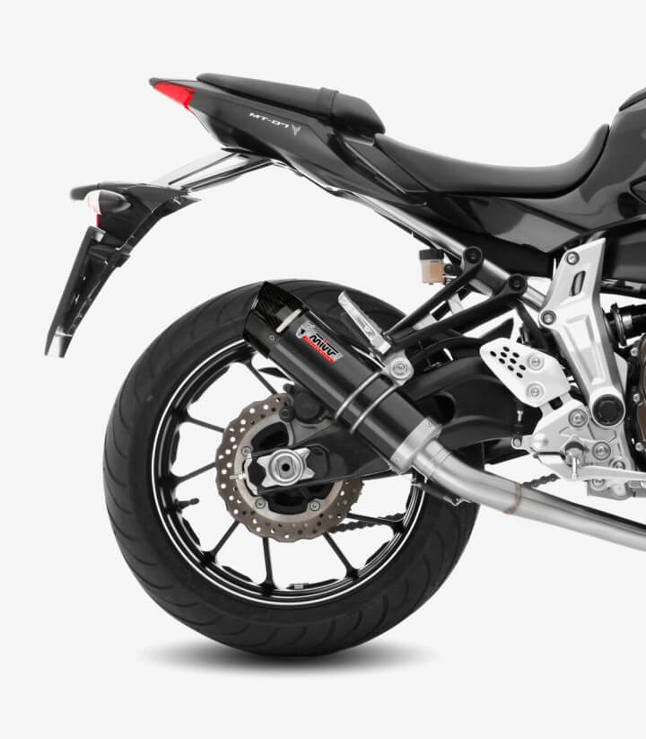 MIVV GP Auspuff Schwarz für Yamaha MT-07 (14-24) Y.045.LXBC