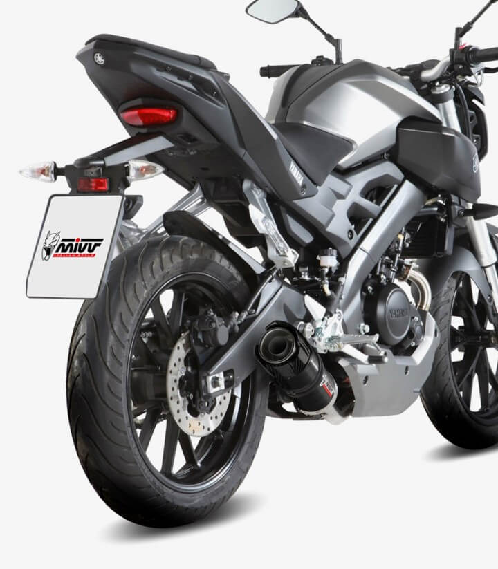 MIVV GP Auspuff Schwarz für Yamaha MT-125 (15-19), YZF-R 125 (14-18) Y.047.LXBC