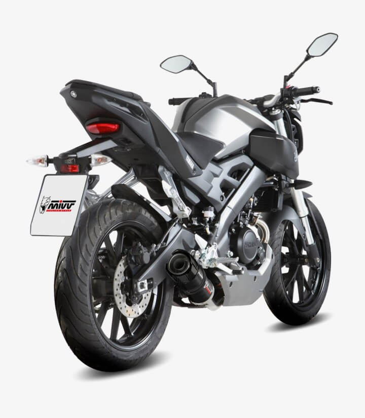 MIVV GP Auspuff Schwarz für Yamaha MT-125 (15-19), YZF-R 125 (14-18) Y.047.LXBC