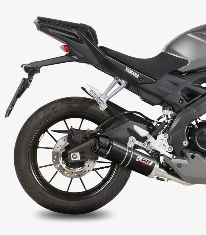 MIVV GP Auspuff Schwarz für Yamaha MT-125 (15-19), YZF-R 125 (14-18) Y.047.LXBC