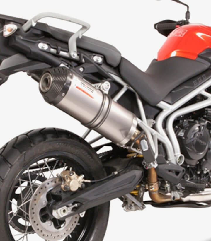 Auspuff MIVV Oval Titan für Triumph Tiger 800 XC (11-21), Tiger 800 XR (15-22) T.011.LNC