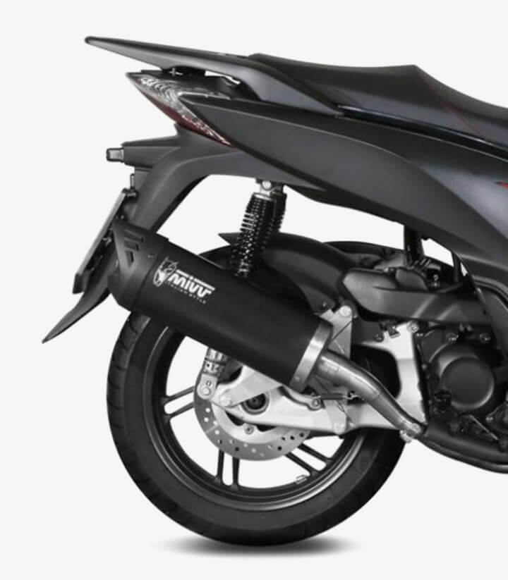 MIVV Mover Auspuff Schwarz lackiert für Honda SH 300I SPORTY (07-21), SH300I (07-20) MV.HO.0001.LV