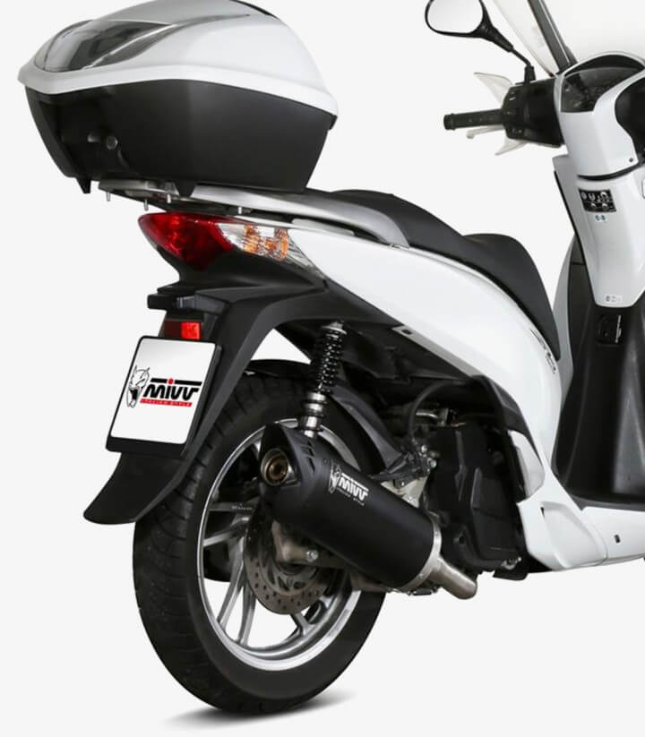 MIVV Mover Auspuff Schwarz lackiert für Honda SH 125/150, SH 150I/SH125I (13-16) MV.HO.0003.LV