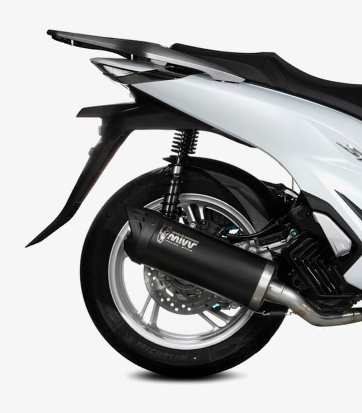 MIVV Mover Auspuff Schwarz lackiert für Honda SH 125/150 (20-24) MV.HO.0007.LV