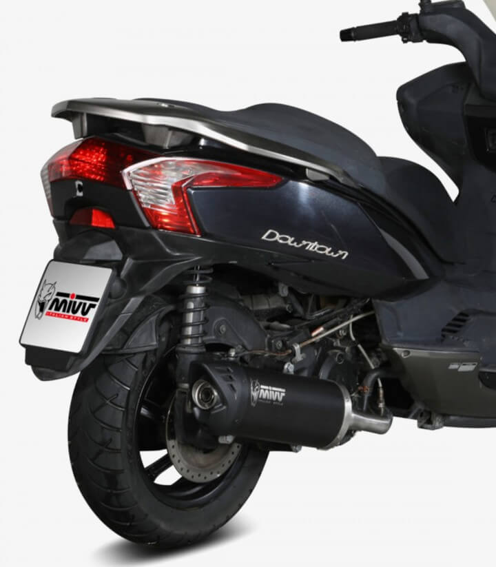 MIVV Mover Auspuff Schwarz lackiert für Kymco Downtown 125I ABS (09-16) MV.KY.0002.LV