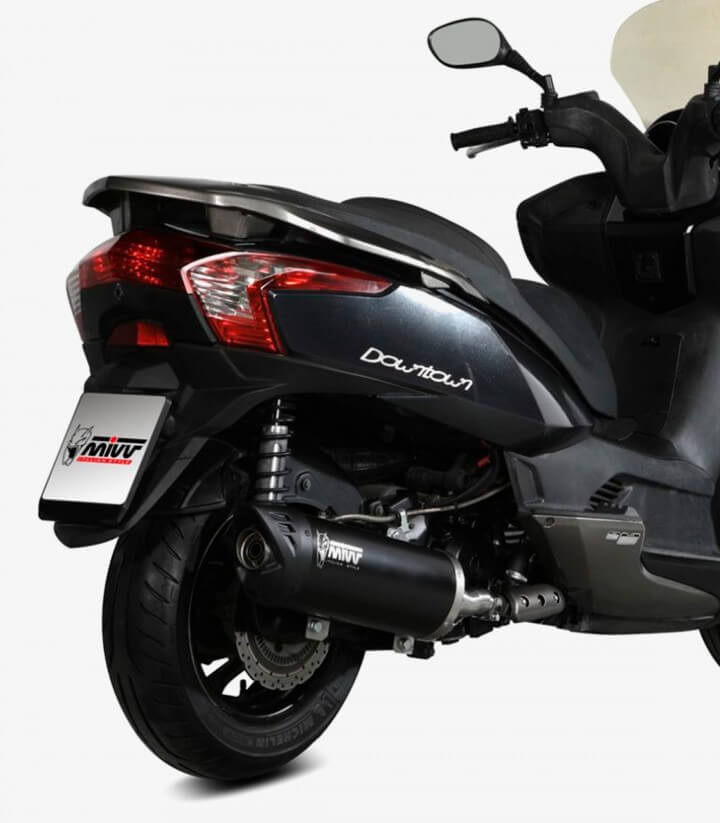 MIVV Mover Auspuff Schwarz lackiert für Kymco Downtown 300I (09-17) MV.KY.0003.LV