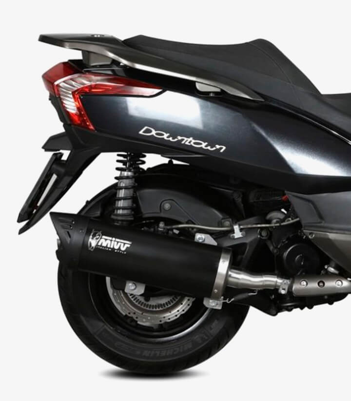 MIVV Mover Auspuff Schwarz lackiert für Kymco Downtown 300I (09-17) MV.KY.0003.LV