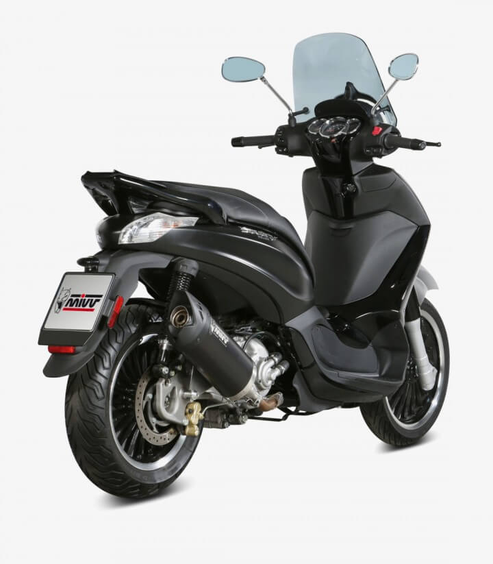 MIVV Mover Auspuff Schwarz lackiert für Piaggio Beverly 300 (10-21) MV.PG.0001.LV
