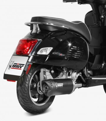 MIVV Mover Auspuff Schwarz lackiert für Piaggio Beverly 300 (08-20), Vespa GTS 300 (08-20) MV.PG.0002.LV