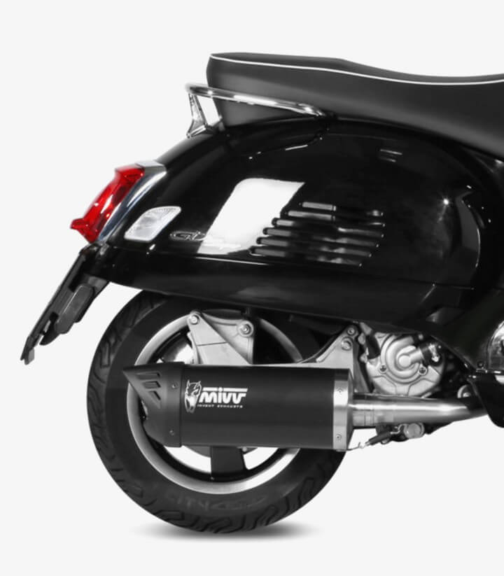 MIVV Mover Auspuff Schwarz lackiert für Piaggio Beverly 300 (08-20), Vespa GTS 300 (08-20) MV.PG.0002.LV