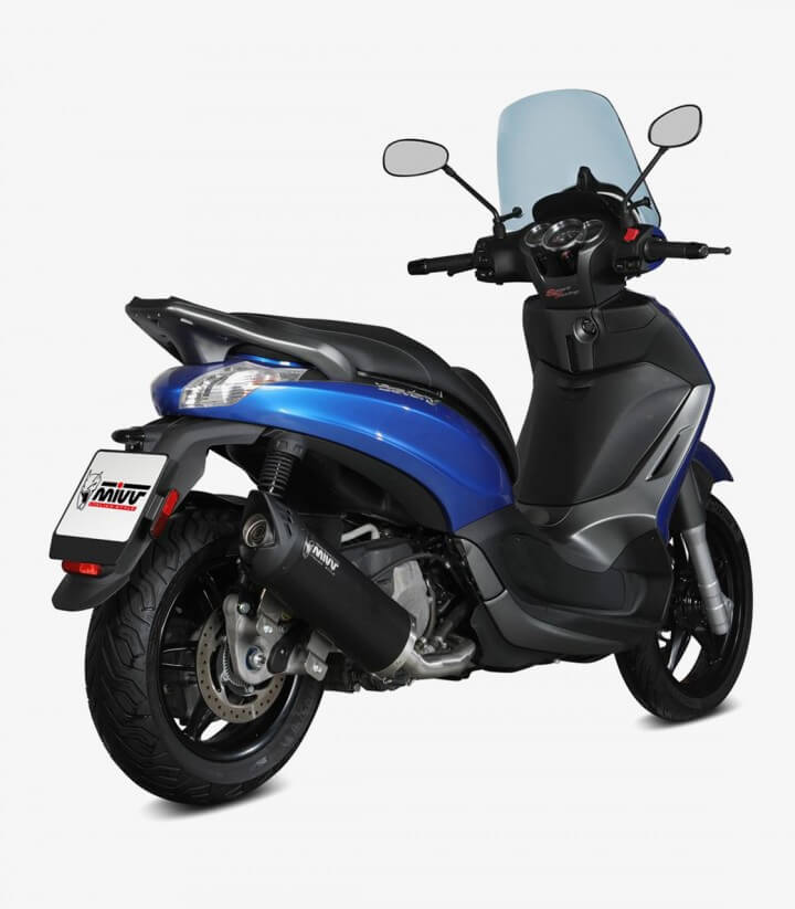 Escape MIVV Mover Barnizado Negro para Piaggio Beverly 350 (17-21) MV.PG.0003.LV
