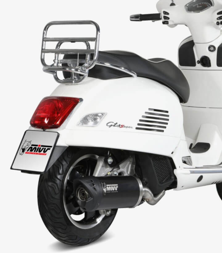 Escape MIVV Mover Barnizado Negro para Piaggio Vespa GTS 125 (17-18) MV.PG.0004.LV