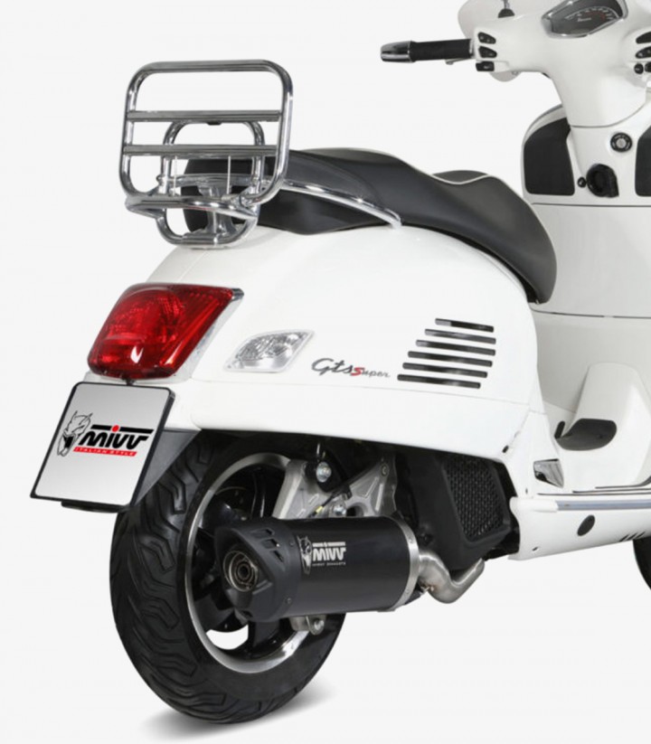 MIVV Mover Exhaust Black Lacquered for Piaggio Vespa GTS 125 (17-18) MV.PG.0004.LV