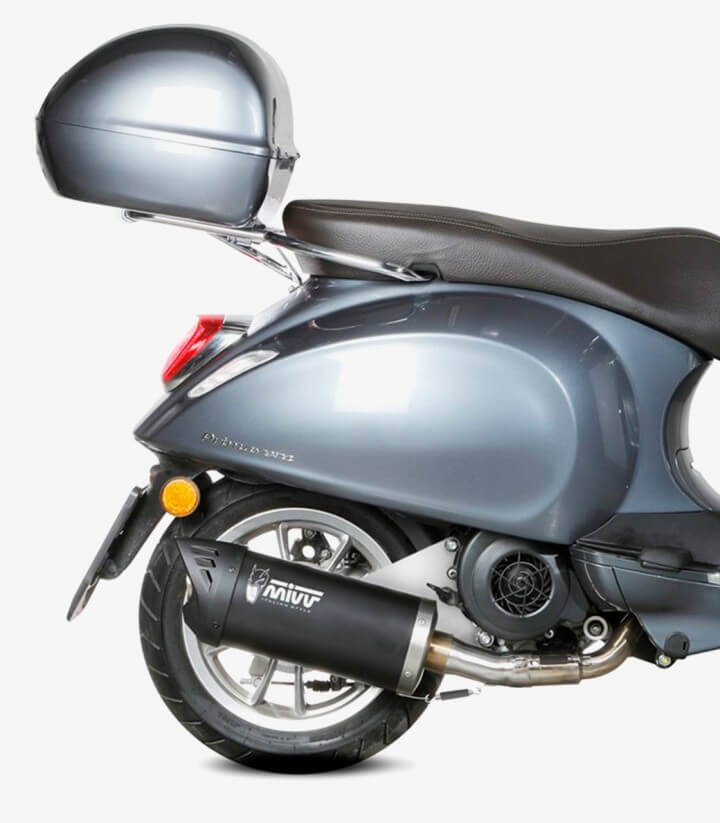 MIVV Mover Auspuff Schwarz lackiert für Piaggio Vespa Primavera 125/150 (21-24), Vespa Sprint 125/150 3V (21-24) MV.PG.0007.LV