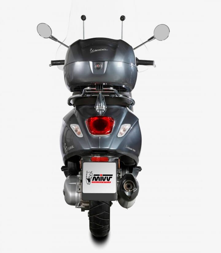 MIVV Mover Exhaust Black Lacquered for Vespa Primavera / Sprint 125/150 (21-25) MV.PG.0007.LV
