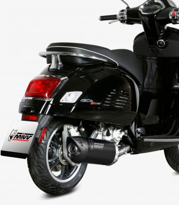 MIVV Mover Auspuff Schwarz lackiert für Piaggio Beverly 300 (21-24), Vespa GTS 300 (21-24), GTV 300 (23-24) MV.PG.0008.LV