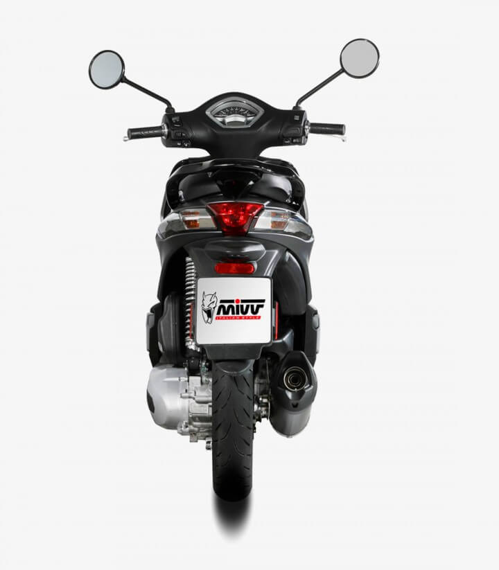 MIVV Mover Exhaust Black Lacquered for Piaggio Liberty 125 (19-25) MV.PG.0009.LV