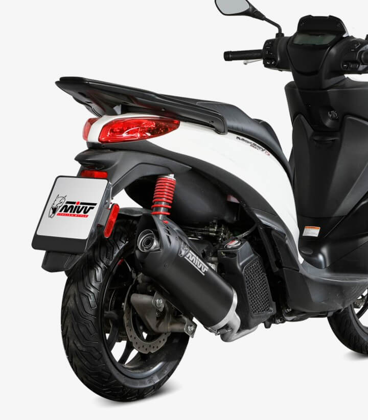 MIVV Mover Auspuff Schwarz lackiert für Piaggio Medley 125/150 S (21-24) MV.PG.0010.LV