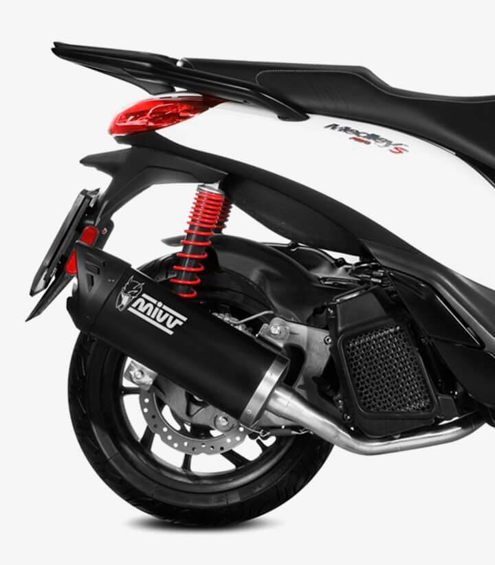MIVV Mover Exhaust Black Lacquered for Piaggio Medley 125/150 S (21-24) MV.PG.0010.LV