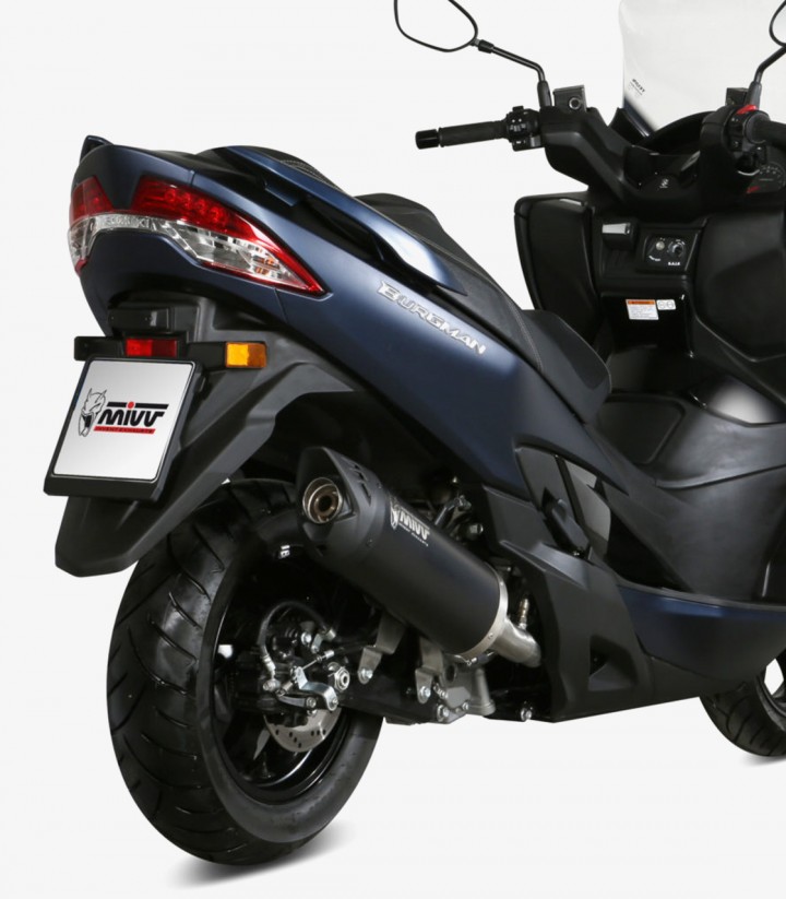 Escape MIVV Mover Barnizado Negro para Suzuki Burgman 400 (17-21) MV.SU.0001.LV