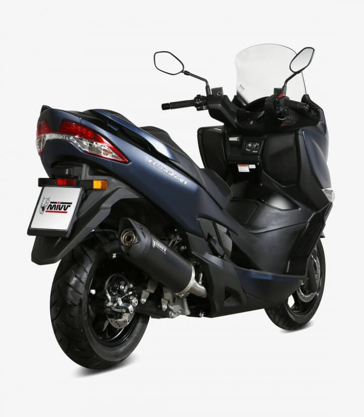 MIVV Mover Auspuff Schwarz lackiert für Suzuki Burgman 400 (17-21) MV.SU.0001.LV