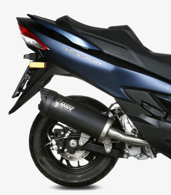 Escape MIVV Mover Barnizado Negro para Suzuki Burgman 400 (17-21) MV.SU.0001.LV