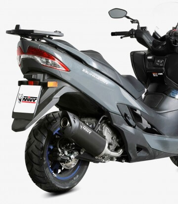 MIVV Mover Auspuff Schwarz lackiert für Suzuki Burgman 400 (22-24) MV.SU.0002.LV