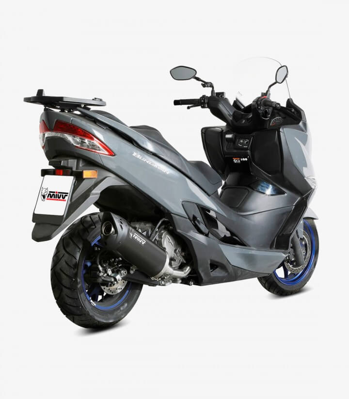 MIVV Mover Auspuff Schwarz lackiert für Suzuki Burgman 400 (22-24) MV.SU.0002.LV