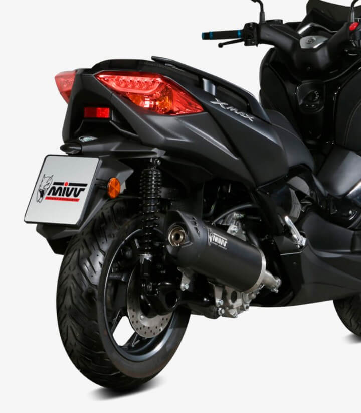 MIVV Mover Auspuff Schwarz lackiert für Yamaha XMAX 300 (17-20) MV.YA.0001.LV