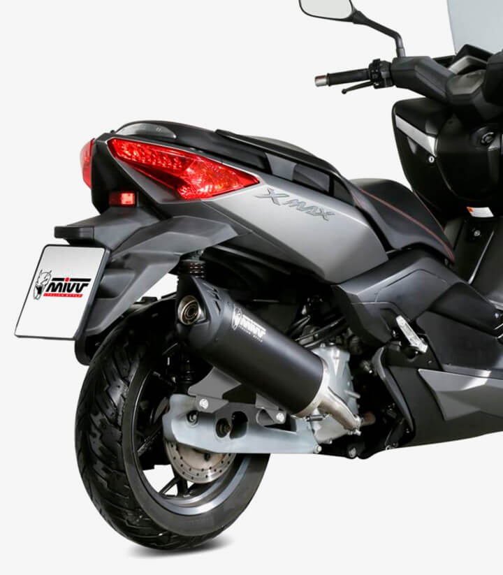 MIVV Mover Auspuff Schwarz lackiert für Yamaha XMAX 125 (17-20) MV.YA.0002.LV