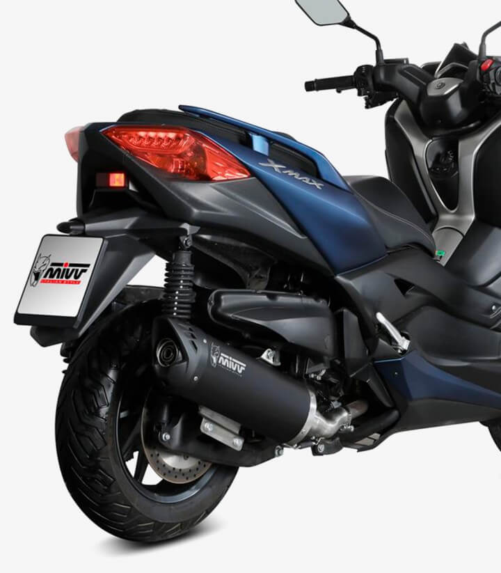 MIVV Mover Auspuff Schwarz lackiert für Yamaha XMAX 400 (17-21) MV.YA.0004.LV