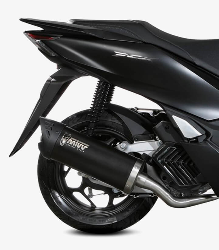 MIVV Mover Auspuff Schwarz für Honda PCX 125 (21-24) MV.HO.0006.LV