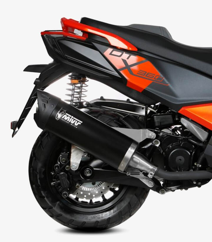 MIVV Mover Exhaust Black for Kymco DTX 360 350 (23-24) MV.KY.0005.LV
