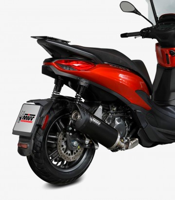 MIVV Mover Auspuff Schwarz für Piaggio Beverly 400 (21-24), Royal Enfield Beverly 400 (21-24) MV.PG.0005.LV