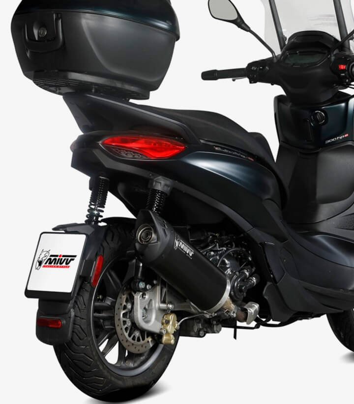 MIVV Mover Auspuff Schwarz für Piaggio Beverly 300 (21-25) MV.PG.0006.LV