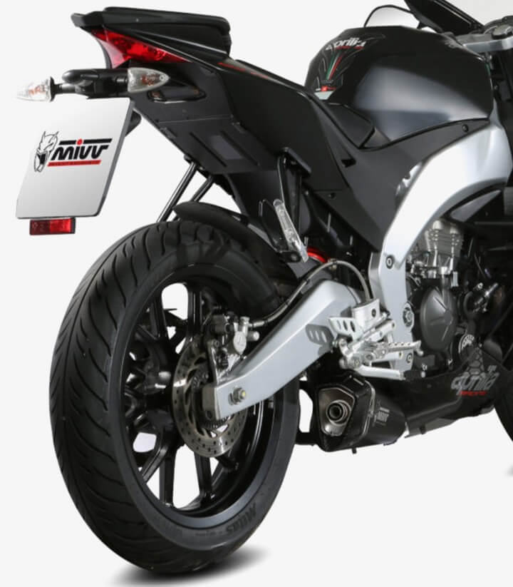 MIVV Delta Race Auspuff Schwarz für Aprilia RS 125, RS4 125, Tuono 125 (17-20) A.011.LDRB