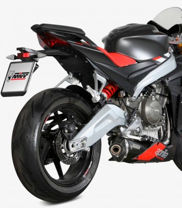 MIVV Delta Race Auspuff Schwarz für Aprilia RS 660 (20-25), Tuono 660 (21-24) A.014.LDRB